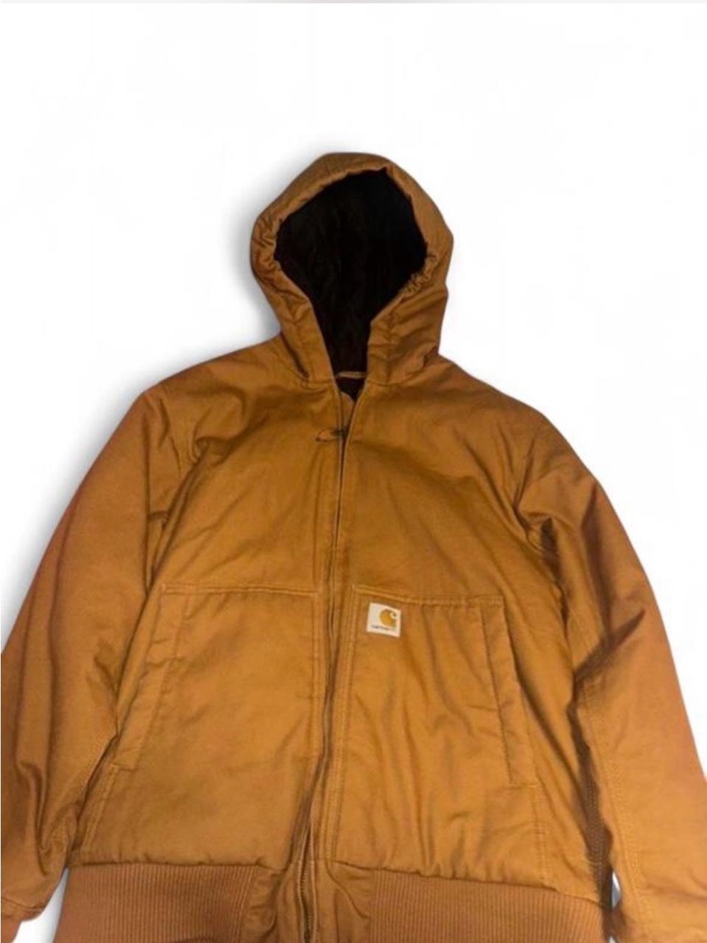 Carhartt Brown Hooded Duck Canvas Jacket